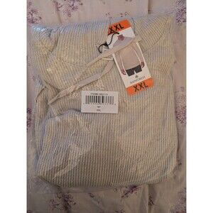 Rainforest Lounge Lightweight Soft Textured Hoodie Beige Men's Size XXL